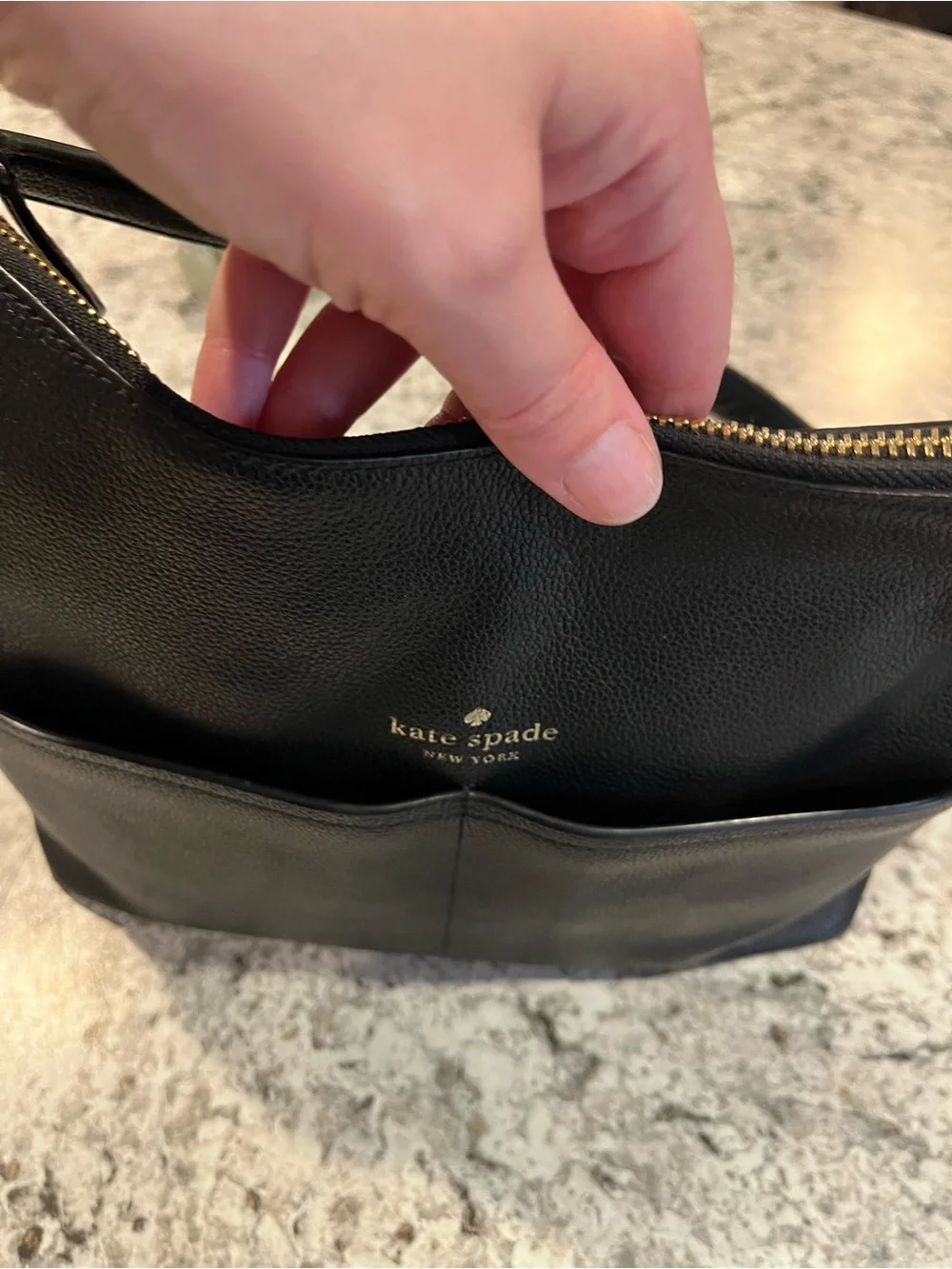 kate spade New York Black Leather Shoulder Bag